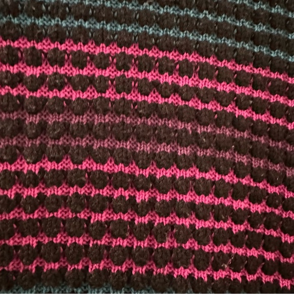 Krimson Klover Merino Wool Turtleneck Sweater Purple Multi Stripe Women’s Size M - Picture 6 of 10